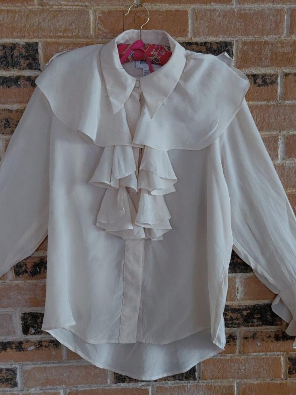 Vintage Diane Von Furstenberg Silk Ruffled Blouse
